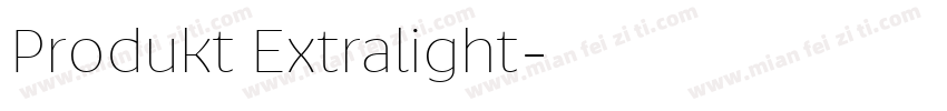 Produkt Extralight字体转换